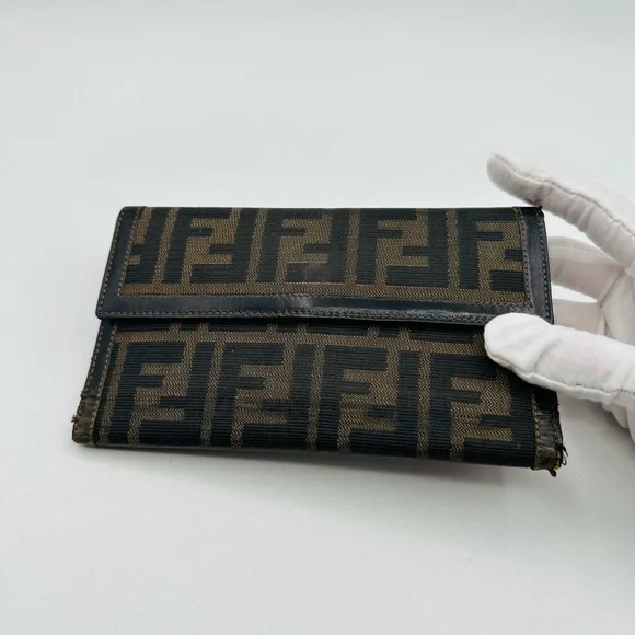 Fendi 2 PC Tri fold with slim bi fold Wallet - Picture 3 of 12